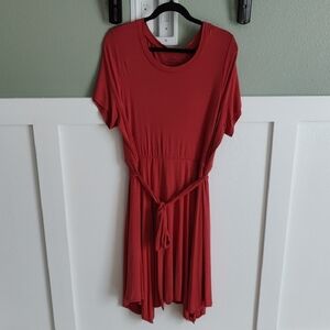 Torrid Coral Supersoft Midi dress